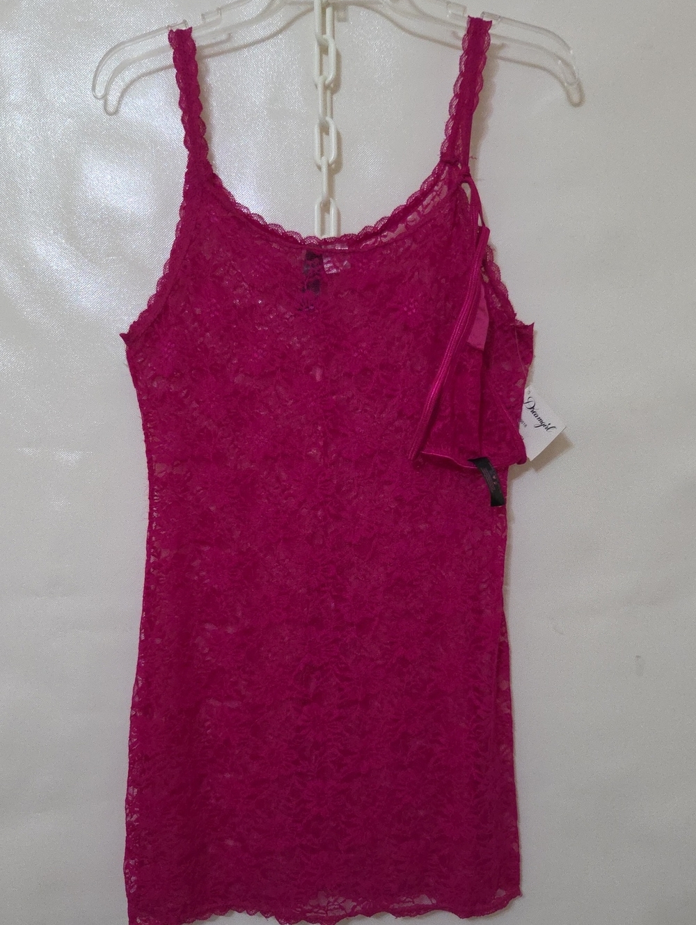 Dearmgirl Women's Lace Sleepwear Lingerie & Panty Set Magenta Pink - Medium NEW